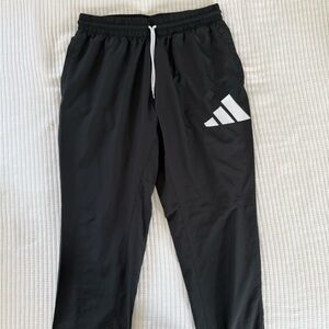 Adidas Men’s Black Joggers with White Logo
